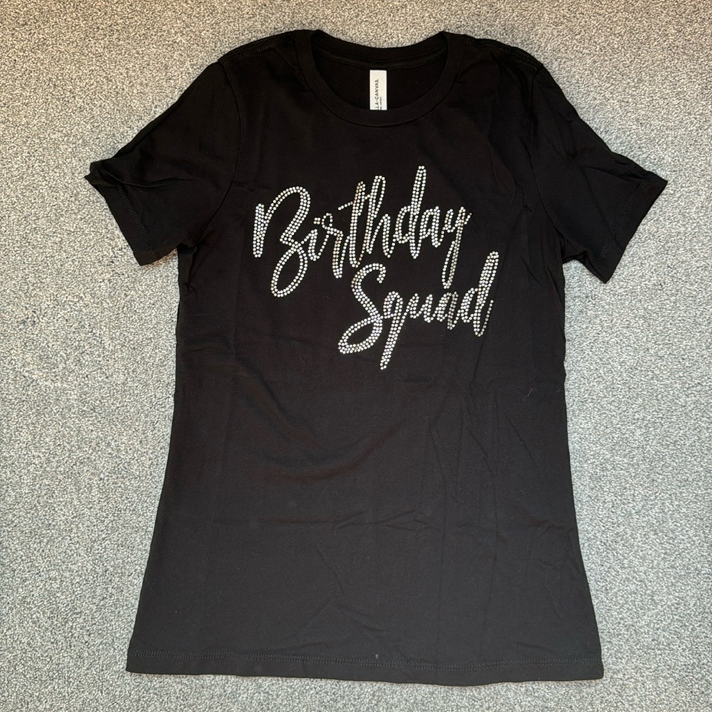 Women’s Birthday Squad shirt - Black - Size Small (worn only once)